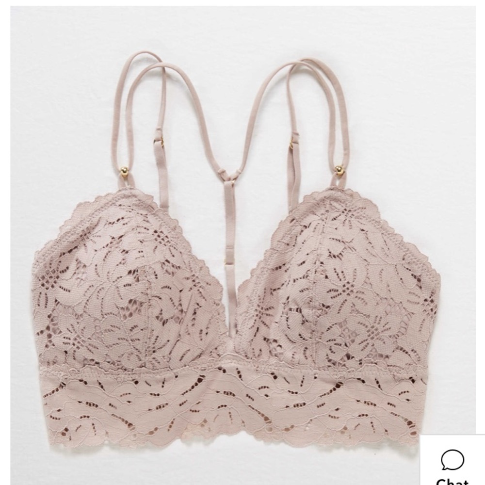 Aerie Palm Lace Racerback Padded Bralette - Picture 3 of 8